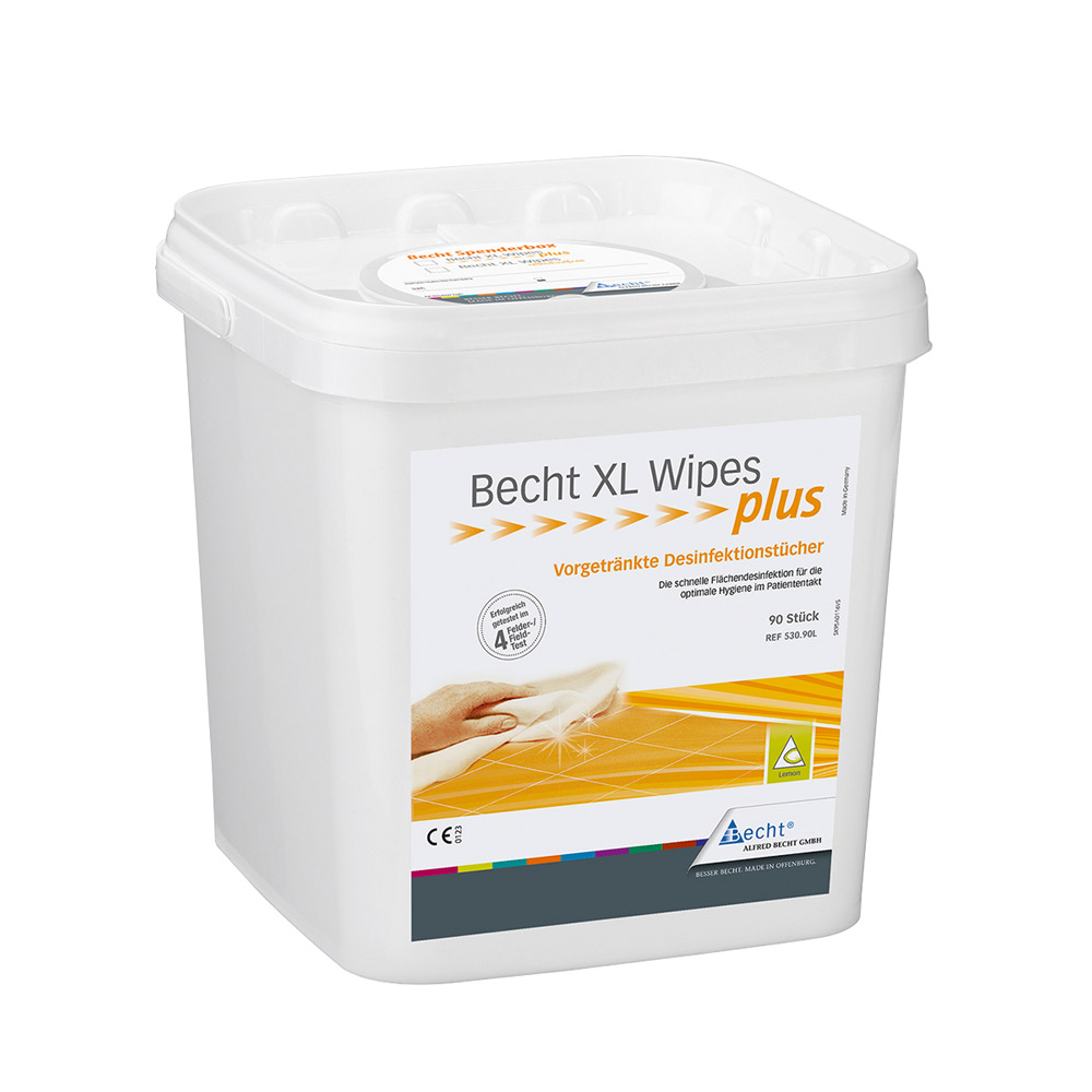 Becht XL Wipes plus citron, 90 stk. æske