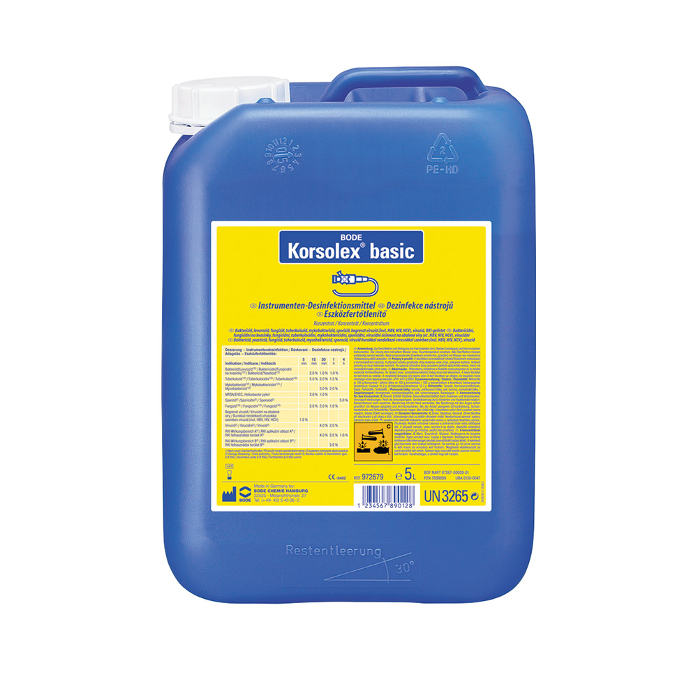 Korsolex Basic instrumentdesinfektion, 5 L dunk