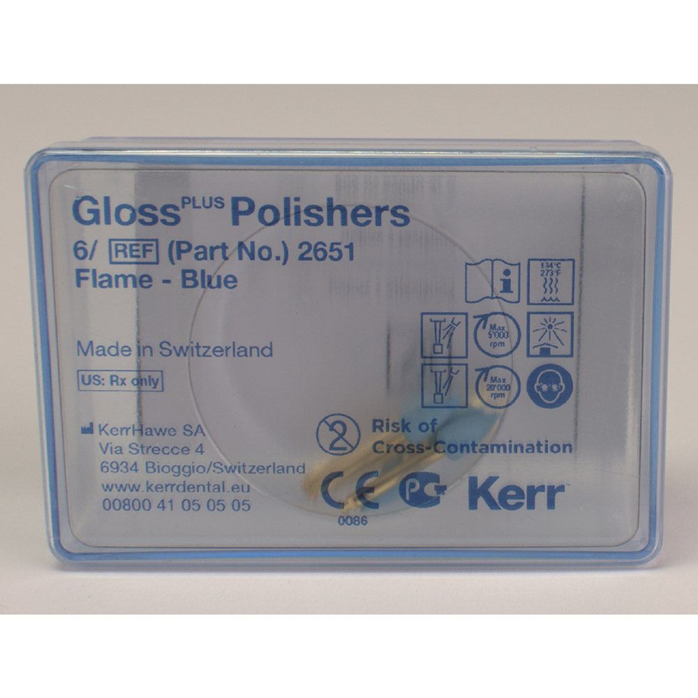 Gloss plus poleringsflamme, 6 stk.