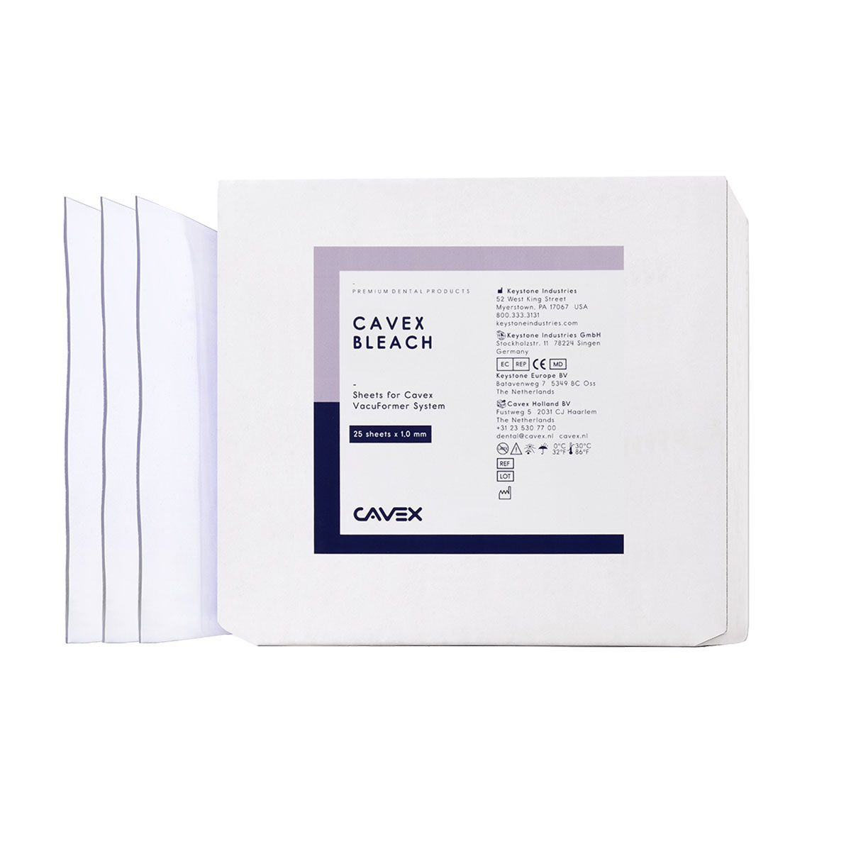 Cavex Vf blegemiddel 125 x 125 mm 1,20 mm, 25 stk.