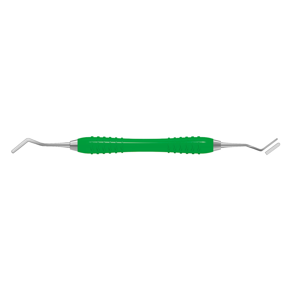 Heidemann spartel 2,0/0,3 mm fleksibel Colori silikonehåndtag grøn, stk.