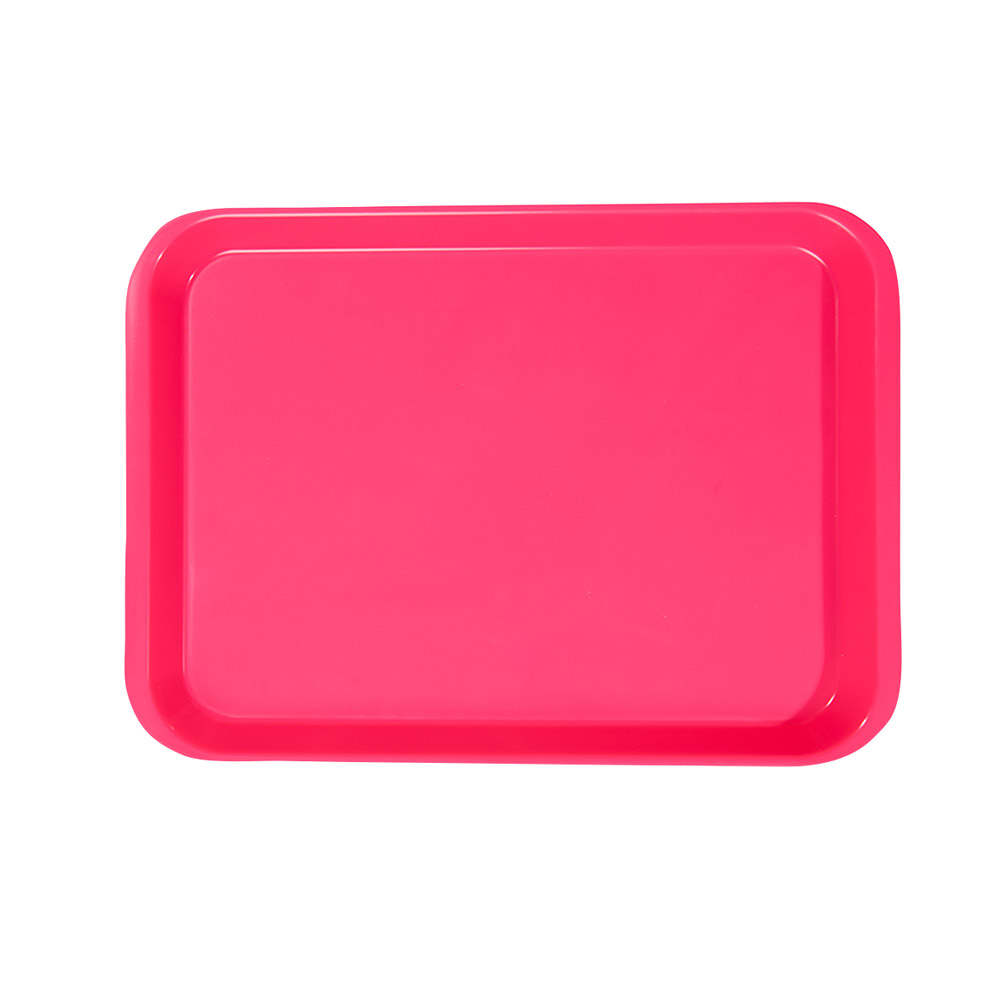 Behandlingstray uden inddeling, pink, stk.