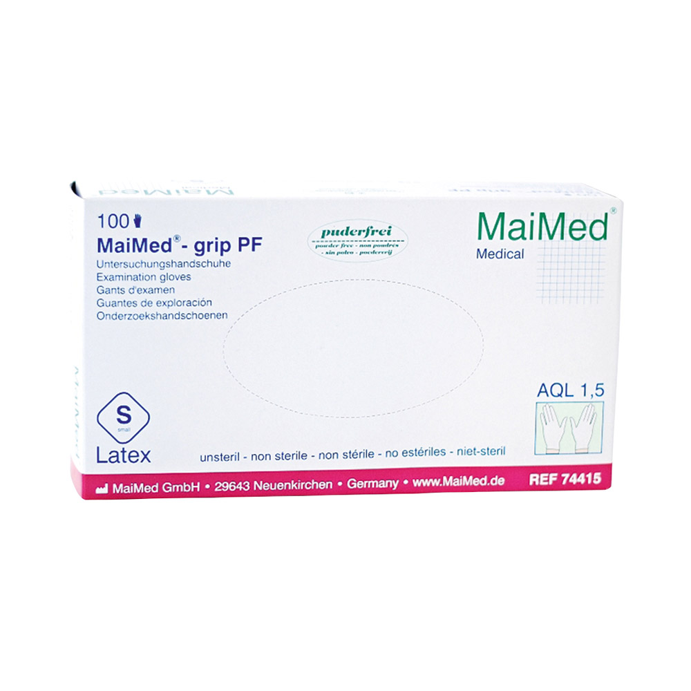 MaiMed-grip handske, pudderfri, usteril, str. M, 100 stk.