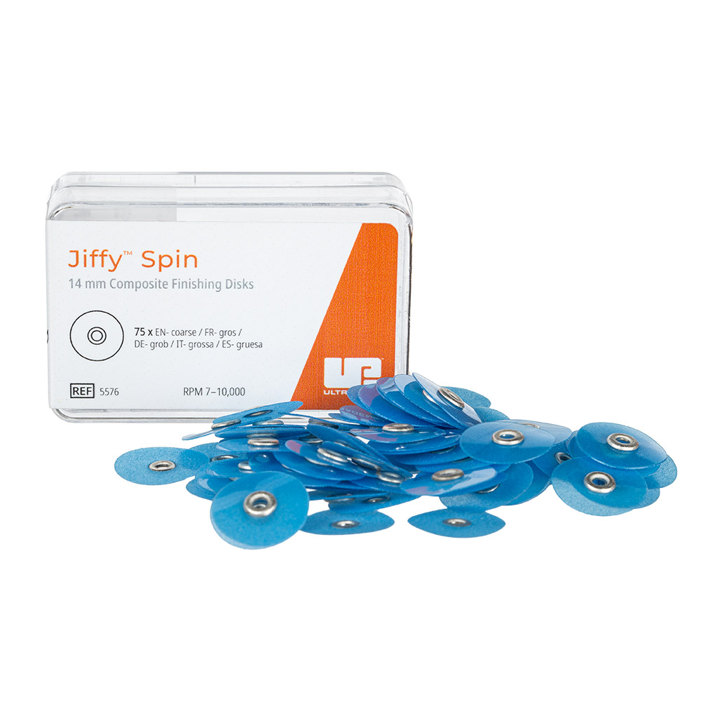Jiffy Spin Disk 14 mm grov blå, 75 stk.