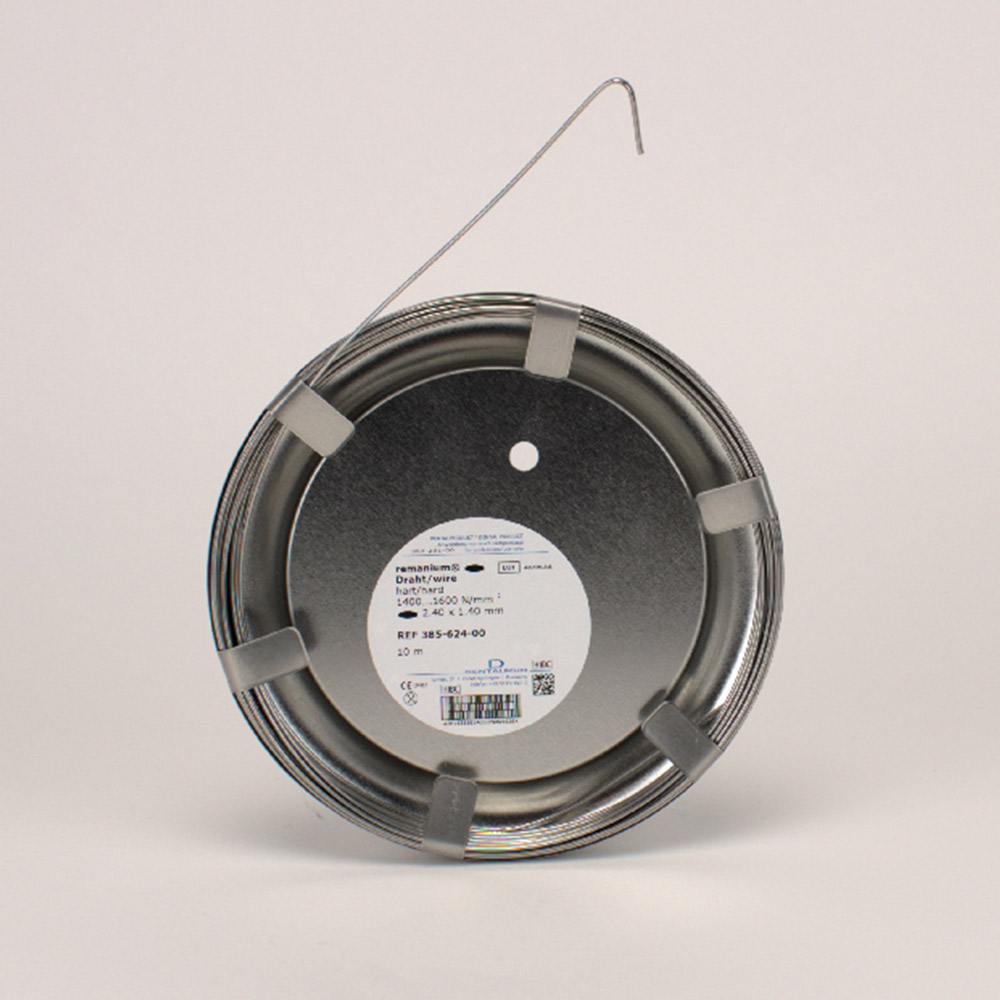 Remanium tråd hård oval 2,40 x 1,40 mm, rulle
