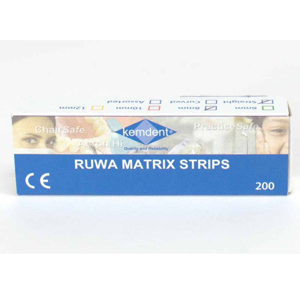 Ruwa Matrixstrimler 8 mm lige, 200 stk.